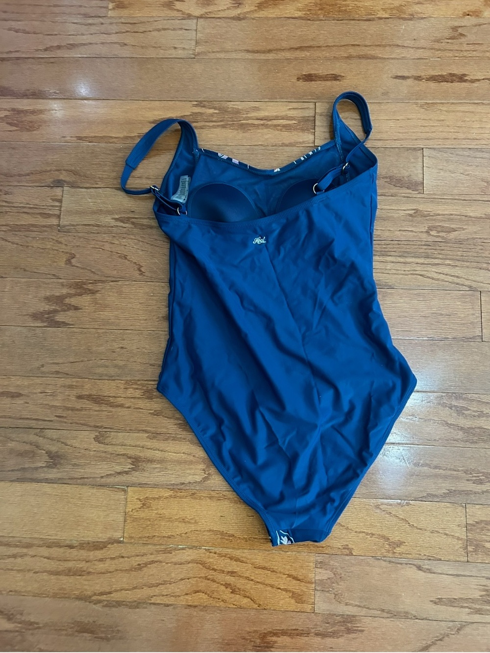 Heat Floral One Piece Swimsuit Women's Small Navy Blue Tropical Print - Picture 10 of 10